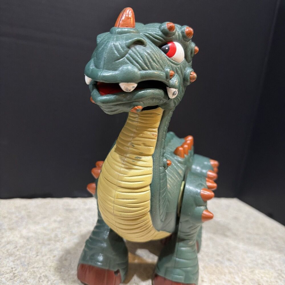 Imaginext Spike Jr  Ultra Dinosaur 11" Fisher-Price Sounds And Walking! Tested - Picture 2 of 6